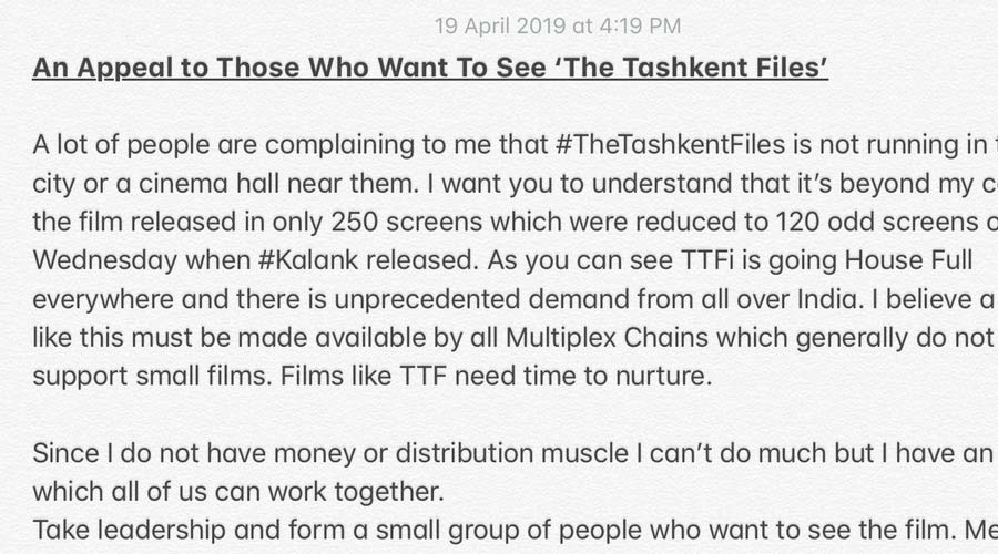 Want to watch “The Tashkent Files”